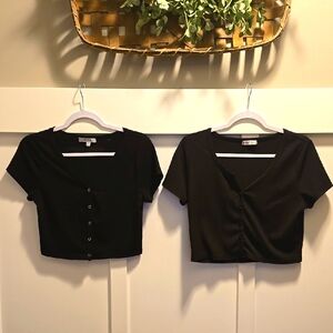 NWOT Set Of 2 CROP TOPS Size L/Xl